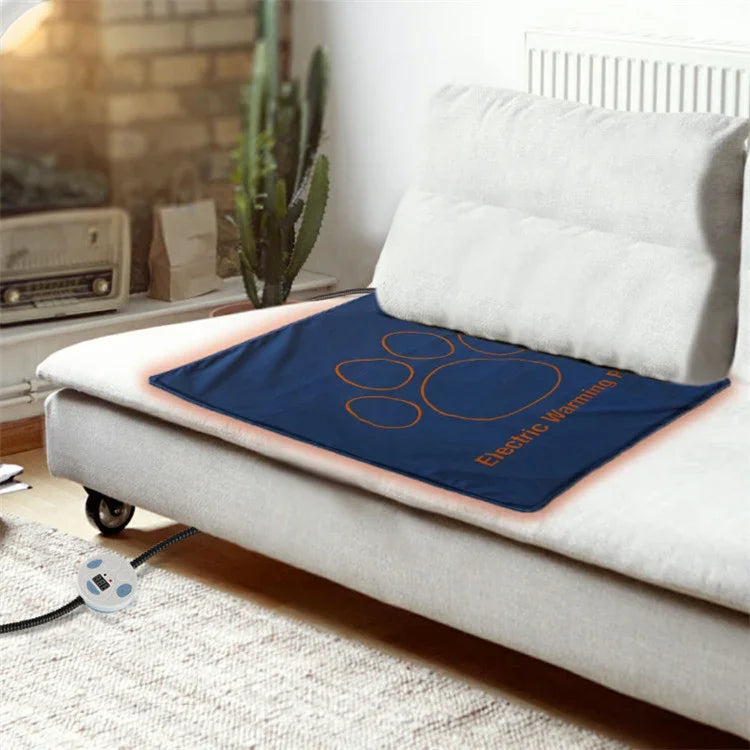 Coussin chauffant pour animaux, couverture électrique imperméable et anti-griffures, dimensions : 60 x 45 cm, prise japonaise