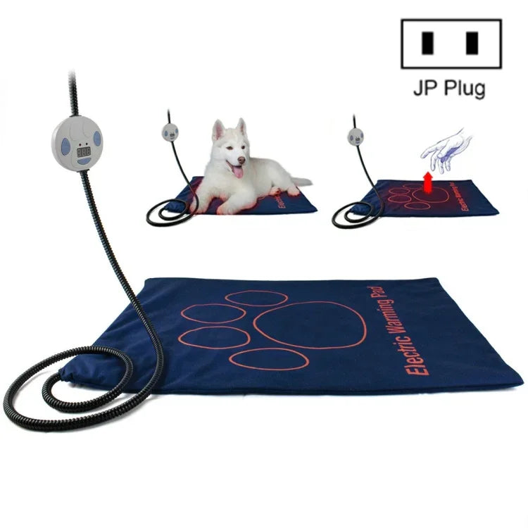 Coussin chauffant pour animaux, couverture électrique imperméable et anti-griffures, dimensions : 60 x 45 cm, prise japonaise