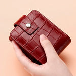 Mini Sac à Rouge à Lèvres en Cuir de Vachette Motif Crocodile, Portable, avec Miroir