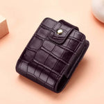 Mini Sac à Rouge à Lèvres en Cuir de Vachette Motif Crocodile, Portable, avec Miroir