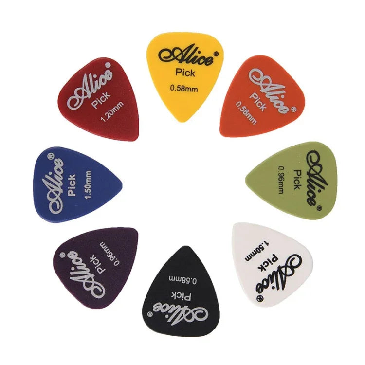 Alice 50 médiators pour guitare électrique en ABS, livraison couleur aléatoire, givré 0,58mm, miroir 0,58mm, givré 0,71mm, miroir 0,71mm, givré 0,81mm, miroir 0,81mm, givré 0,96mm, miroir 0,96mm, givré 1,2mm, miroir 1,2mm, givré 1,5mm, miroir 1,5mm