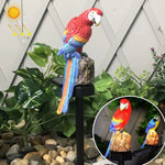 Lampe solaire de pelouse, figurine de perroquet en résine pour jardin et cour