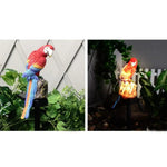 Lampe solaire de pelouse, figurine de perroquet en résine pour jardin et cour