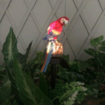 Lampe solaire de pelouse, figurine de perroquet en résine pour jardin et cour