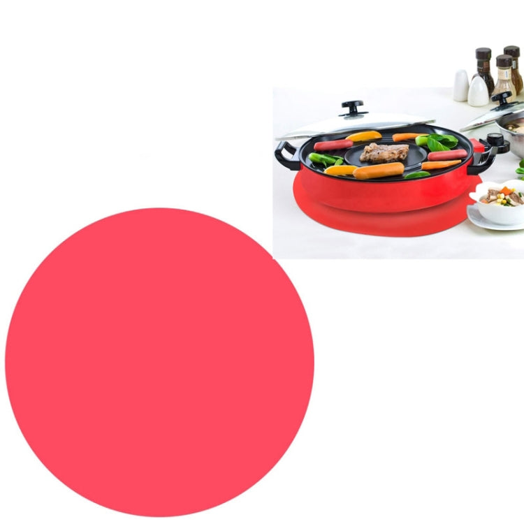 Tapis de four à micro-ondes en silicone de qualité alimentaire de 12 pouces, set de table rond en silicone, tapis isolant antidérapant, noir, rouge, bleu, vert, violet, gris