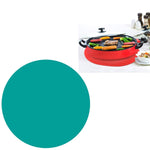 Tapis de four à micro-ondes en silicone de qualité alimentaire de 12 pouces, set de table rond en silicone, tapis isolant antidérapant, noir, rouge, bleu, vert, violet, gris
