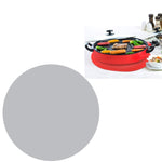 Tapis de four à micro-ondes en silicone de qualité alimentaire de 12 pouces, set de table rond en silicone, tapis isolant antidérapant, noir, rouge, bleu, vert, violet, gris