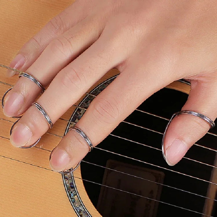 Médiator à anneau métallique à ressort pour guitare, médiator à anneau métallique à ressort