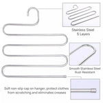 Cintres Multifonctionnels en Forme de S à 5 Couches pour Vêtements et Pantalons, Cintres en Forme de S