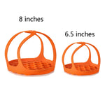 Cuiseur à œufs en silicone pour cuiseur vapeur, panier vapeur en silicone, 20 cm, 16,5 cm