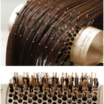 Brosse Ronde en Aluminium Céramique avec Poils en Nylon, Brosse Coiffante Professionnelle pour Barbier