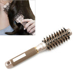 Brosse Ronde en Aluminium Céramique avec Poils en Nylon, Brosse Coiffante Professionnelle pour Barbier
