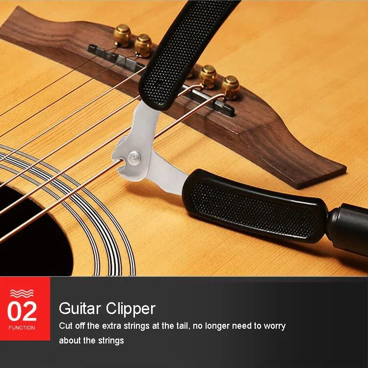 Kit d'outils pour changer les cordes de guitare : coupe-cordes, enrouleur de cordes, pince 3 en 1, accessoires pour guitare
