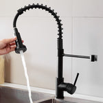 Robinet de cuisine avec valve de réservoir d'eau chaude et froide, modèle noir, modèle galvanoplastie, modèle brossé