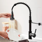 Robinet de cuisine avec valve de réservoir d'eau chaude et froide, modèle noir, modèle galvanoplastie, modèle brossé