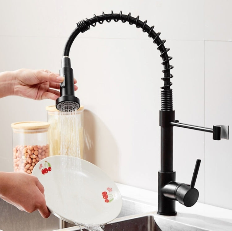 Robinet de cuisine avec valve de réservoir d'eau chaude et froide, modèle noir, modèle galvanoplastie, modèle brossé