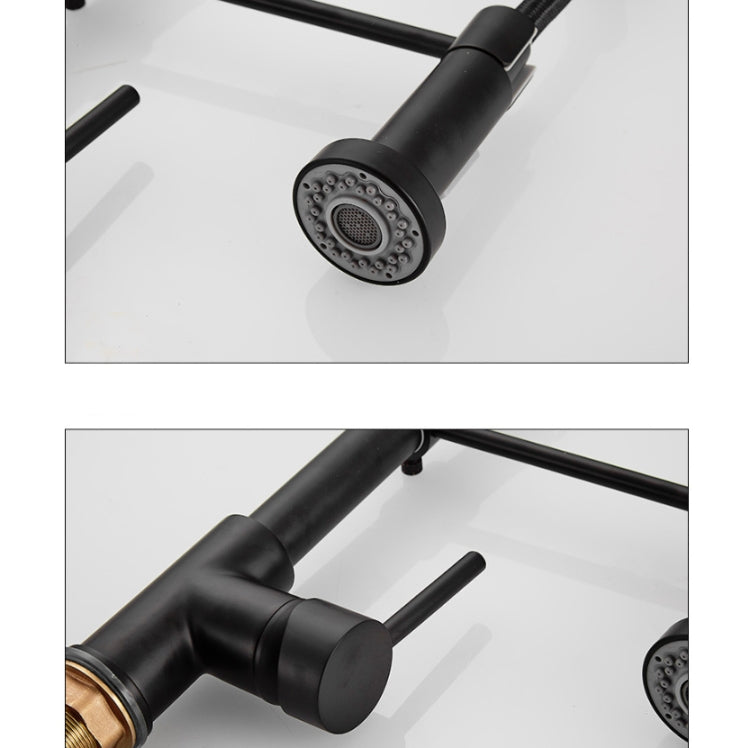 Robinet de cuisine avec valve de réservoir d'eau chaude et froide, modèle noir, modèle galvanoplastie, modèle brossé