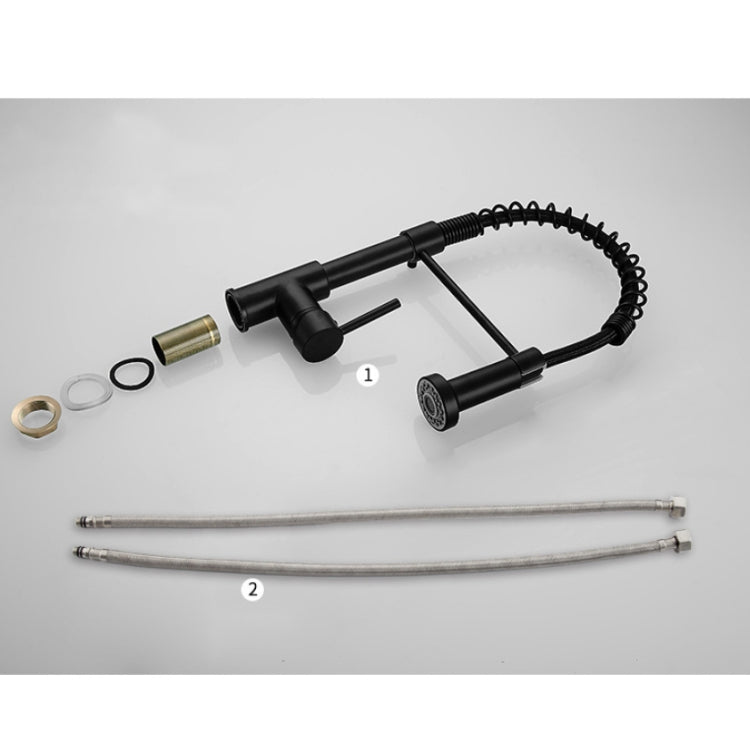 Robinet de cuisine avec valve de réservoir d'eau chaude et froide, modèle noir, modèle galvanoplastie, modèle brossé