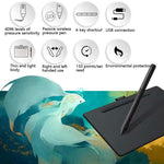Tablette Wacom CTL-4100 Intuos Tablette à dessin peinte à la main, CTL-4100