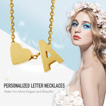 Fashion Tiny Dainty Heart Initial Necklace Personalized Letter Necklace Name Jewelry for women accessories girlfriend gift, S