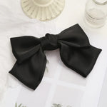 5 pinces à cheveux en satin avec nœud, accessoires de coiffure pour l'arrière de la tête, rouge lie de vin, noir, vert foncé