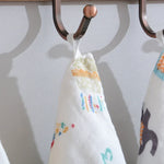 Mouchoir carré en coton gaze six couches pour bébé, serviette de salive, motifs aléatoires, 25x25cm, 30x30cm