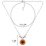 Collier pendentif tournesol délicat pour femmes, collier de bijoux créatifs en fausses perles