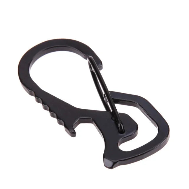 Outils extérieurs mousqueton tournevis hexagonal ouvre-bouteille porte-clés anneau accessoires d'escalade