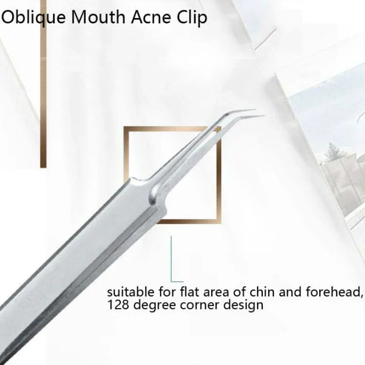5 pièces/lot d'aiguilles anti-acné en acier inoxydable, pince anti-acné, outil pour points noirs, 5 en 1