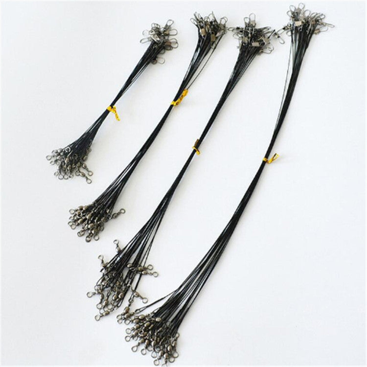20 PCS Fils de Pêche Luya avec Fil Émerillon Anti-Morsure, 20CM, 25CM, 30CM, 15CM