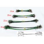 20 PCS Fils de Pêche Luya avec Fil Émerillon Anti-Morsure, 20CM, 25CM, 30CM, 15CM