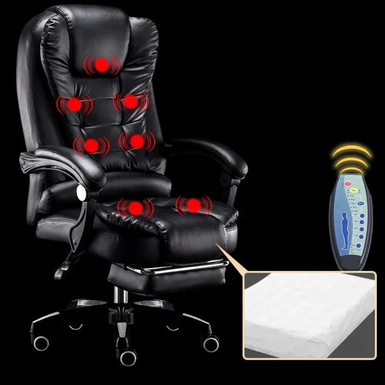Chaise pivotante relevable moderne minimaliste, siège paresseux, chaise de jeu de massage de bureau avec pieds en acier