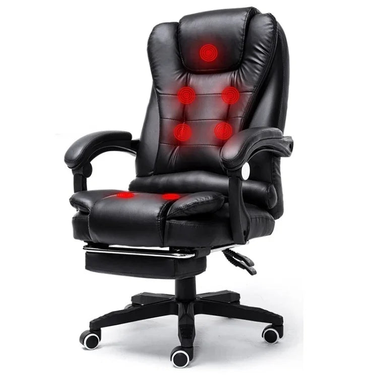 Chaise pivotante relevable moderne minimaliste, siège paresseux, chaise de jeu de massage de bureau avec pieds en acier