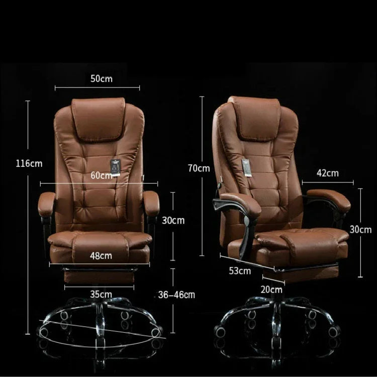 Chaise pivotante relevable moderne minimaliste, siège paresseux, chaise de jeu de massage de bureau avec pieds en acier