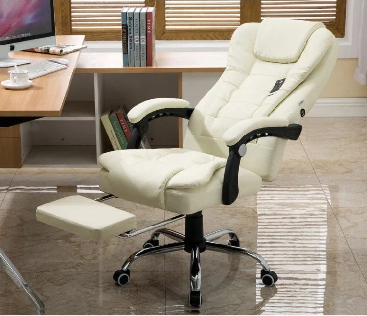 Chaise pivotante relevable moderne minimaliste, siège paresseux, chaise de jeu de massage de bureau avec pieds en acier