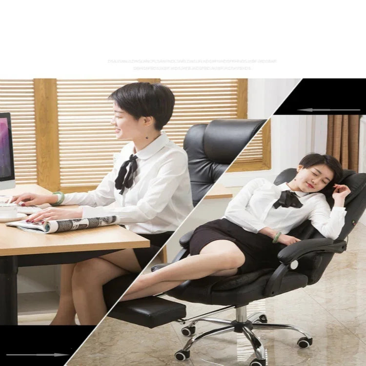 Chaise pivotante relevable moderne minimaliste, siège paresseux, chaise de jeu de massage de bureau avec pieds en acier