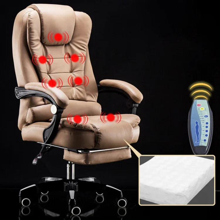 Chaise pivotante relevable moderne minimaliste, siège paresseux, chaise de jeu de massage de bureau avec pieds en acier