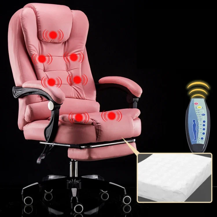 Chaise pivotante relevable moderne minimaliste, siège paresseux, chaise de jeu de massage de bureau avec pieds en acier