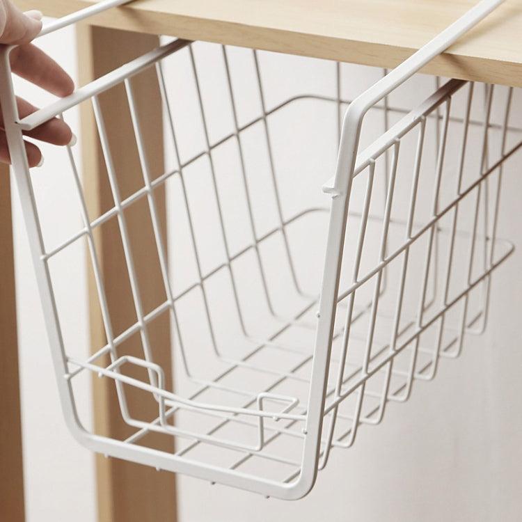 Panier de rangement suspendu sous la cloison, casier de rangement, noir, blanc