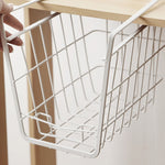 Panier de rangement suspendu sous la cloison, casier de rangement, noir, blanc