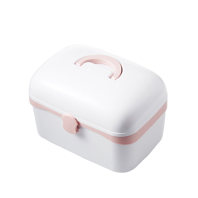 Boîte en plastique multifonctionnelle anti-poussière pour bijoux, cosmétiques, usage domestique, boîte à médicaments portable, S 24x16.5x14cm, L 27.5x19x18cm