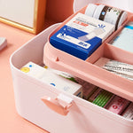 Boîte en plastique multifonctionnelle anti-poussière pour bijoux, cosmétiques, usage domestique, boîte à médicaments portable, S 24x16.5x14cm, L 27.5x19x18cm