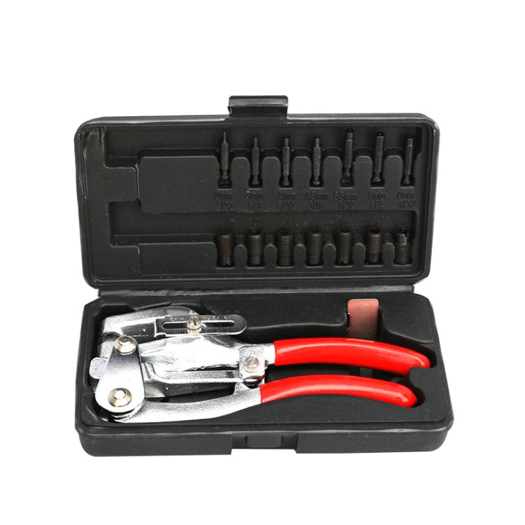 Set 16 en 1 Pince manuelle en acier inoxydable cuivre aluminium fer cuir plastique pour poinçonnage, 16 en 1