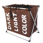 Panier à linge sale pliable à trois compartiments, organisateur de rangement pour la maison, 3 compartiments