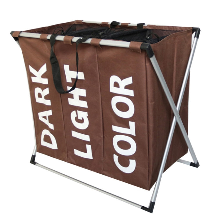 Panier à linge sale pliable à trois compartiments, organisateur de rangement pour la maison, 3 compartiments
