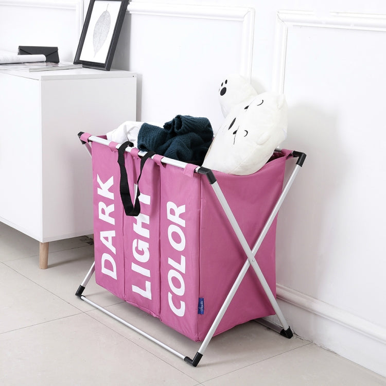 Panier à linge sale pliable à trois compartiments, organisateur de rangement pour la maison, 3 compartiments