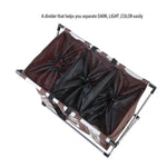 Panier à linge sale pliable à trois compartiments, organisateur de rangement pour la maison, 3 compartiments