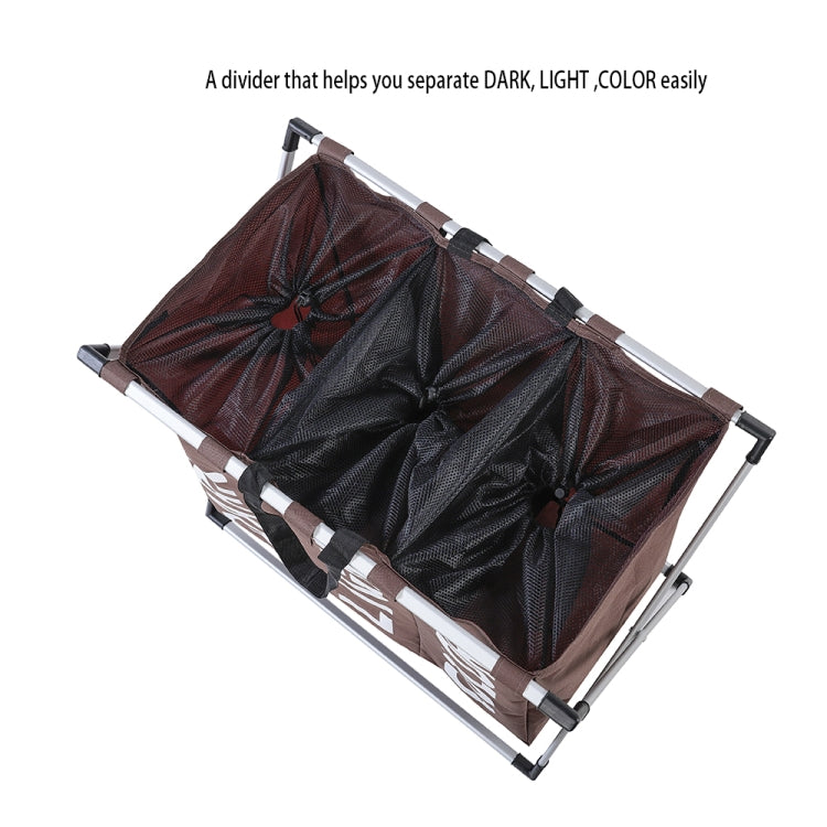 Panier à linge sale pliable à trois compartiments, organisateur de rangement pour la maison, 3 compartiments