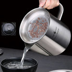 SSGP 304 Acier inoxydable Filtre Huile Pot Filtre Résidu Huile Soupe Pot Vidange Huile Pot Ménage Filtre Résidu Huile Pot de stockage