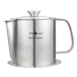 SSGP 304 Acier inoxydable Filtre Huile Pot Filtre Résidu Huile Soupe Pot Vidange Huile Pot Ménage Filtre Résidu Huile Pot de stockage